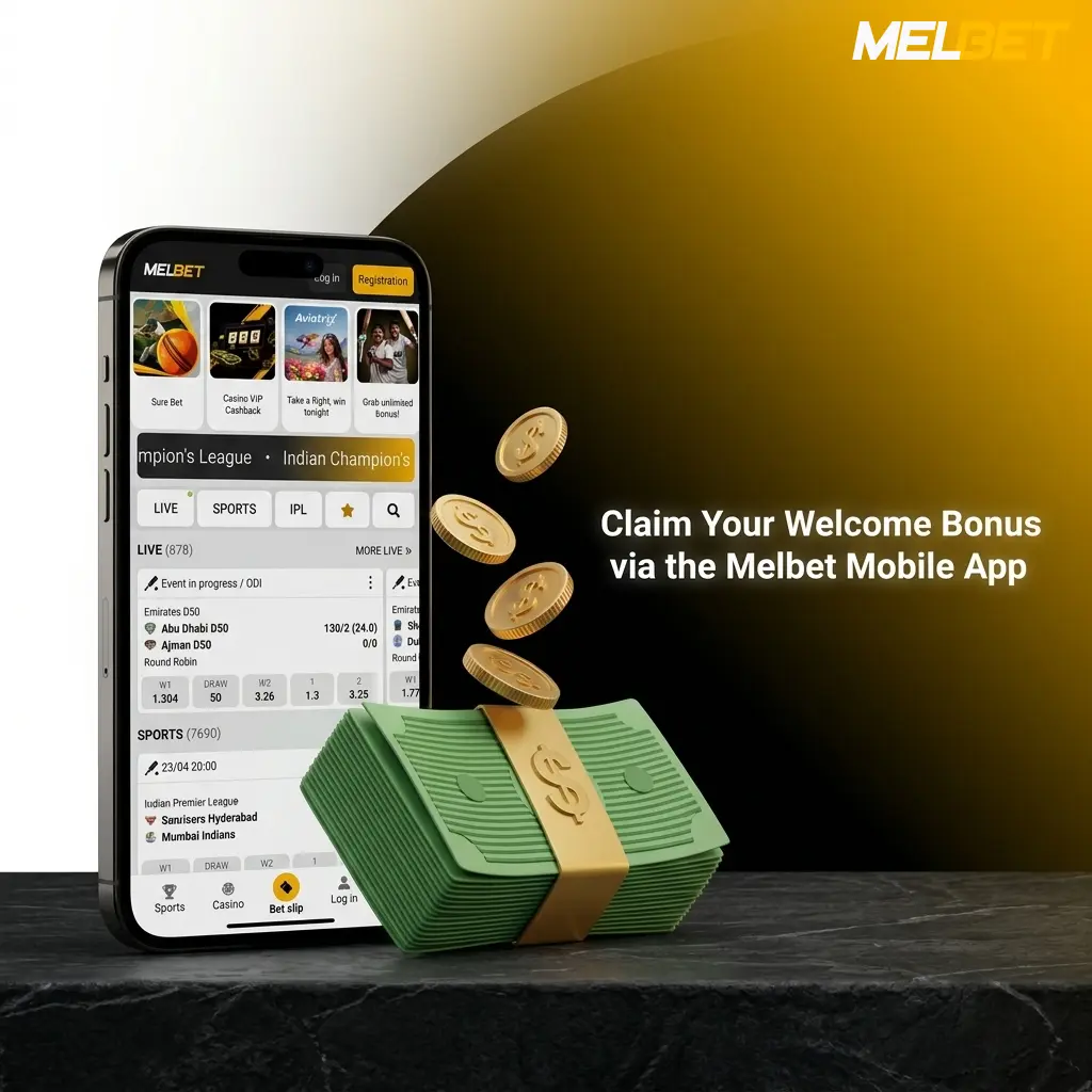 Claim Your Welcome Bonus via the Melbet Mobile App