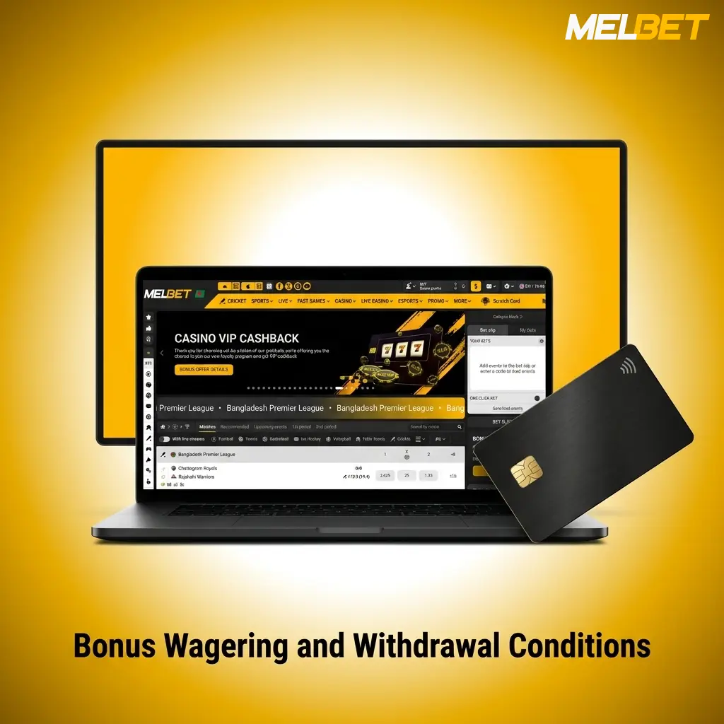 Bonus wagering and withdrawal conditions at Melbet