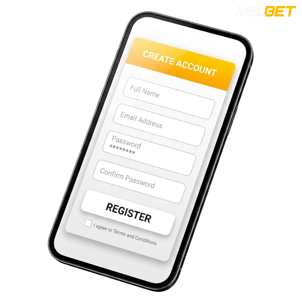 Melbet registration process on a smartphone in Bangladesh