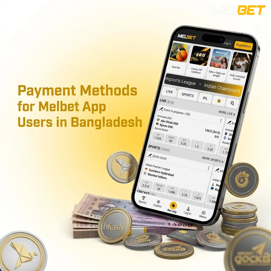 Melbet app payment methods available for Bangladesh users including mobile banking and card options