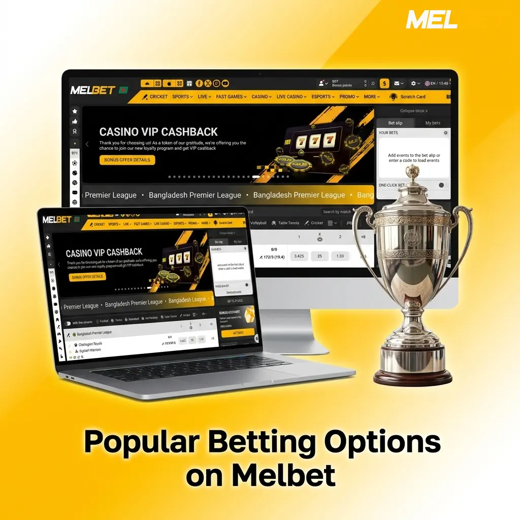 Popular Betting Options on Melbet