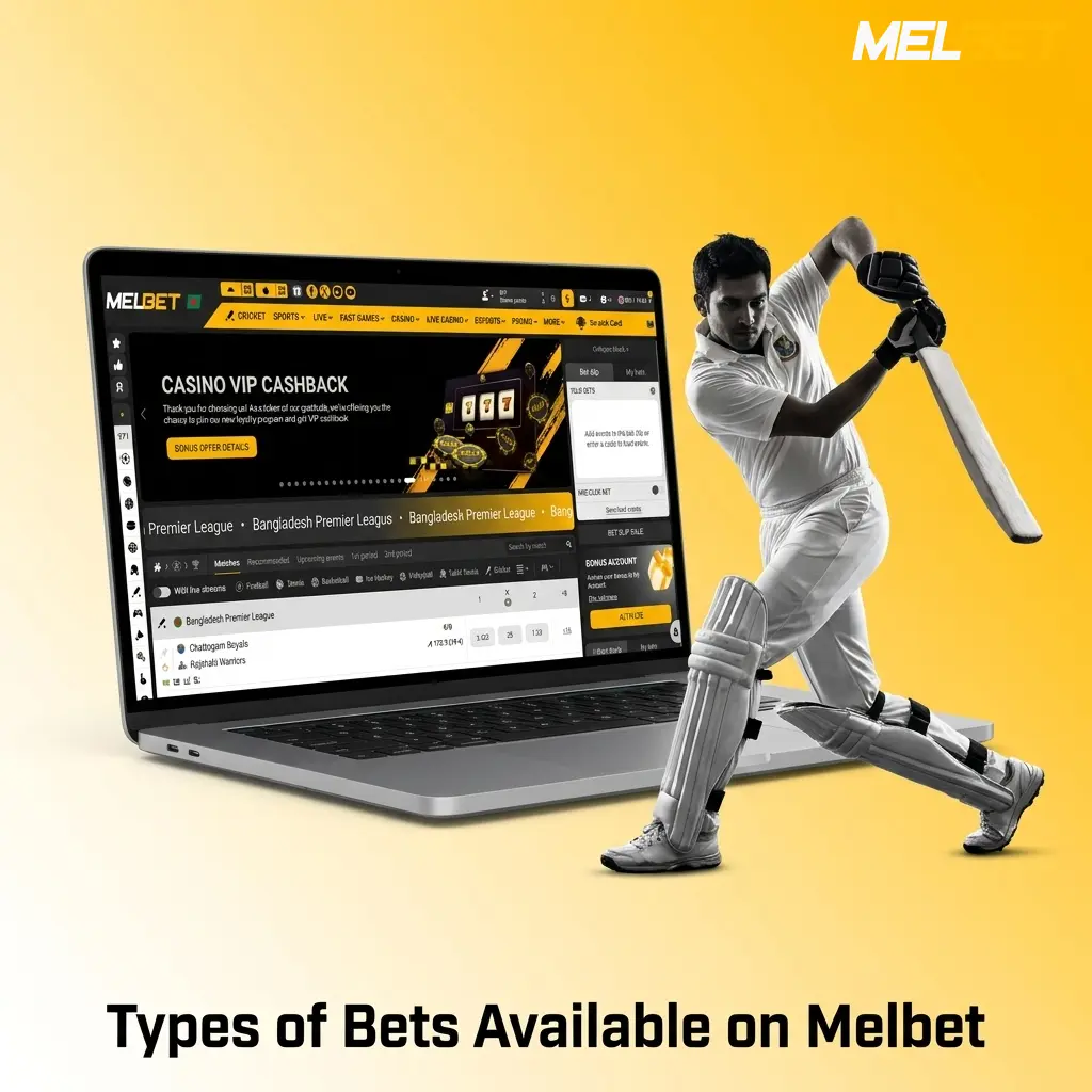 Types of Bets Available on Melbet