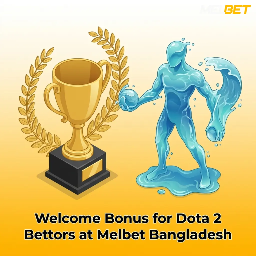 Melbet Bangladesh welcome bonus offer for Dota 2 bettors showing promotional rewards and betting incentives