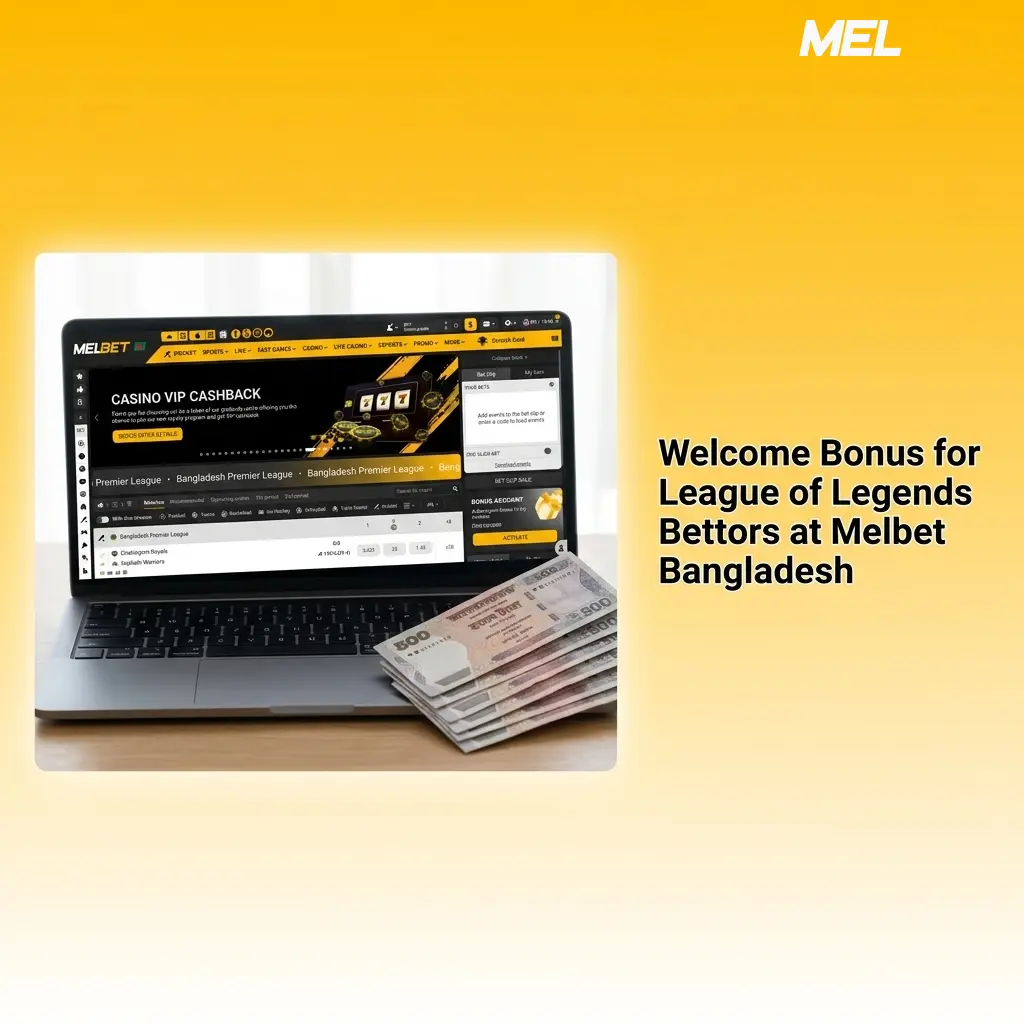 Melbet Bangladesh welcome bonus offer for League of Legends esports bettors with promotional rewards